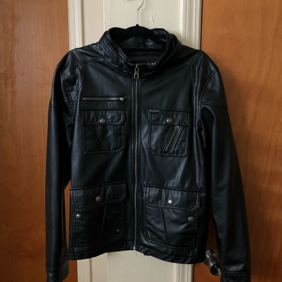 MARC ECKO CUT & SEW LEATHER JACKET DEADLY THREADS - Picture 2 of 4